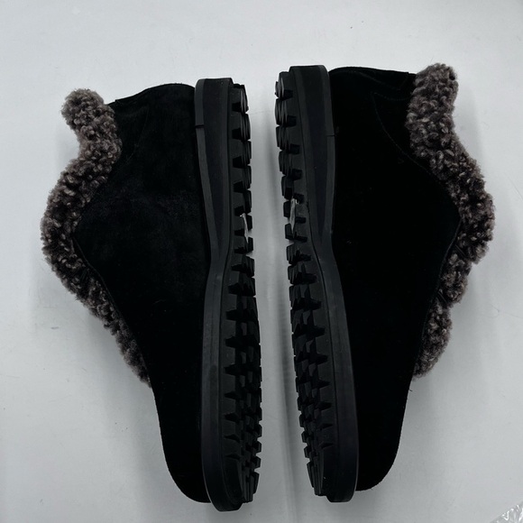 Stuart Weitzman Womens Faux Fur Lined Black Suede Leather Shoes Ankle Boots Sz 5 - Picture 9 of 16